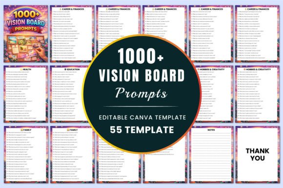 1000 Vision Board Prompts Collection: Your Complete Guide to Goal Clarity and Manifestation