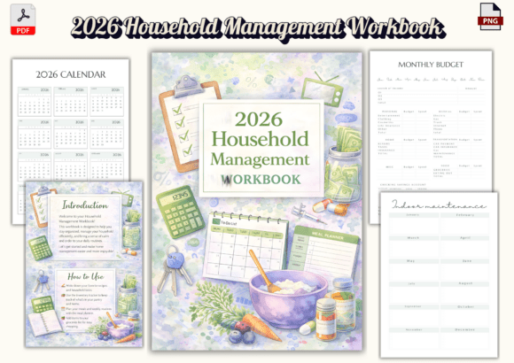 2026 Household Management Workbook for Calmer Days