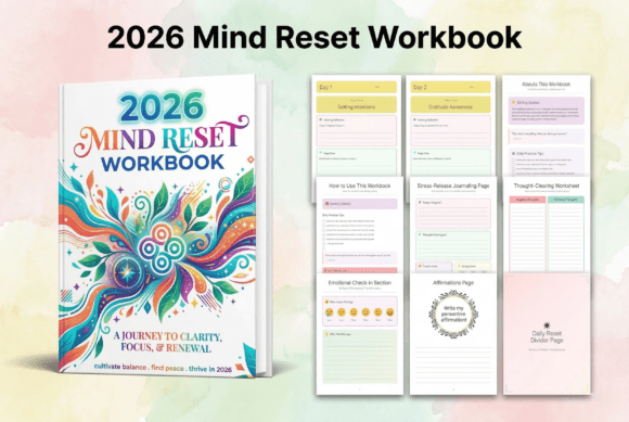 2026 Mind Reset Workbook – Refresh Your Mind Start the Year with Clarity