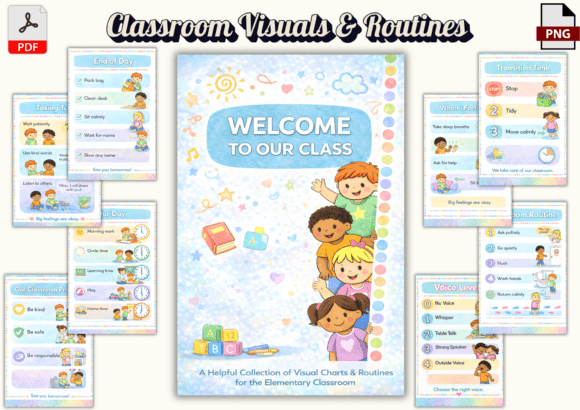 Create Calm Classrooms with Classroom Visuals Routines
