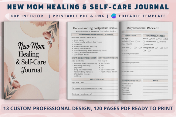 The New Mom Healing Self-Care Journal as a Postpartum Companion