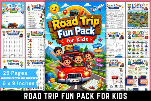 Turn Travel Time into an Adventure with the Road Trip Fun Pack for Kids